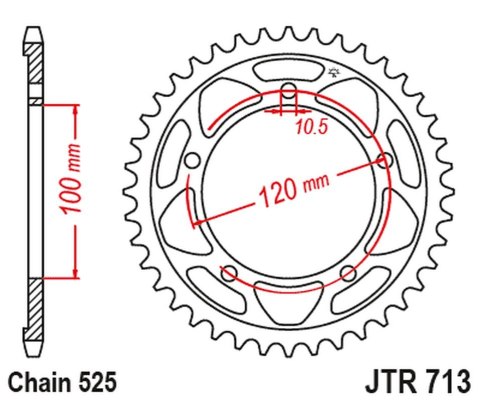 JT ZĘBATKA TYLNA 4447 40 APRILIA RSV 1000 11-15 (444740JT) (ŁAŃC.525) JT ZĘBATKA TYLNA 4447 40 APRILIA RSV 1000 11-15 (444740JT) (ŁAŃC.525)