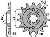 PBR WYPRZEDAZ ZĘBATKA PRZEDNIA 721 15 18NC CAGIVA 350 (83-86) (ŁAŃC. 530) PBR WYPRZEDAZ ZĘBATKA PRZEDNIA 721 15 18NC CAGIVA 350 (83-86) (ŁAŃC. 530)