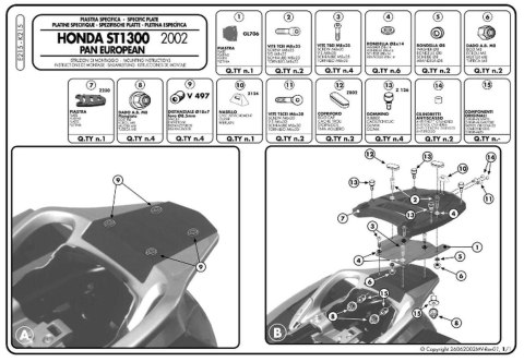 KAPPA STELAŻ KUFRA CENTRALNEGO HONDA ST 1300 PAN EUROPEAN (02-14) ( Z PŁYTĄ MONOKEY ) KAPPA STELAŻ KUFRA CENTRALNEGO HONDA ST 1300 PAN EUROPEAN (02-14) ( Z PŁYTĄ MONOKEY )