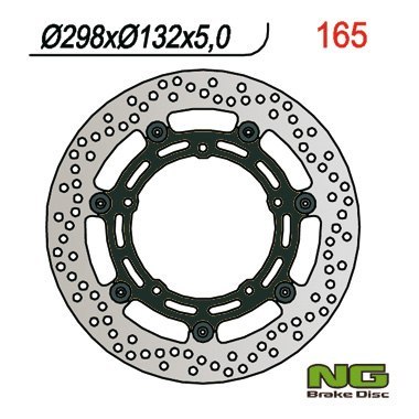 NG TARCZA HAMULCOWA PRZÓD YAMAHA FZ6/R6/MT03/MT07/MT09/XJ6 (NG165V) (298x132x5)(5X8,5MM) NG TARCZA HAMULCOWA PRZÓD YAMAHA FZ6/R6/MT03/MT07/MT09/XJ6 (NG165V) (298x132x5)(5X8,5MM)
