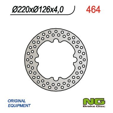 NG TARCZA HAMULCOWA TYŁ HUSQVARNA TE/TC 99-12 (220X126X4) NG TARCZA HAMULCOWA TYŁ HUSQVARNA TE/TC 99-12 (220X126X4)