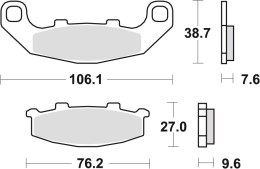 TRW ZF KLOCKI HAMULCOWE KH141 SINTER STREET KAWASAKI GPZ 500 94-04, ZR 550 91-95, SUZUKI RGV 250 91-92, GSX 1100G 94-95, PRZÓD/T
