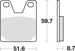 TRW ZF KLOCKI HAMULCOWE KH267 ORGANIC YAMAHA YZF 750 99-01 R1 98-99, TYŁ (PROMOCJA)