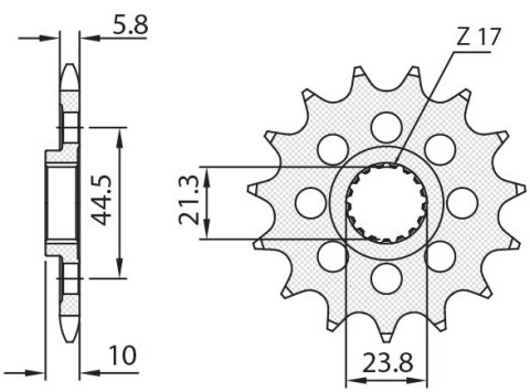 SUNSTAR ZĘBATKA PRZEDNIA 2133 13 SUZUKI RMZ 450 '08-'12 (JTF1441.13) (ŁAŃC. 520) (213313JT)