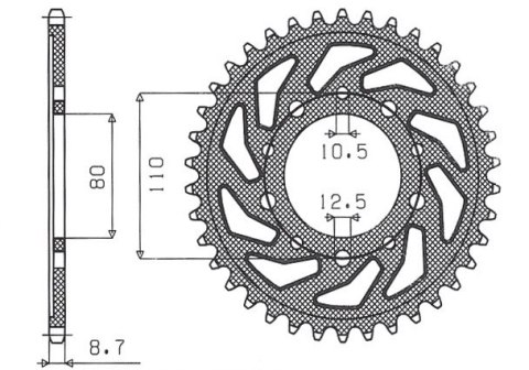SUNSTAR ZĘBATKA TYLNA 334 40 HONDA VF 750C MAGNA '94-'04 (RC43) (JTR1334.40) (ŁAŃC. 530) (33440JT) SUNSTAR ZĘBATKA TYLNA 334 40 HONDA VF 750C MAGNA '94-'04 (RC43) (JTR1334.40) (ŁAŃC. 530) (33440JT)