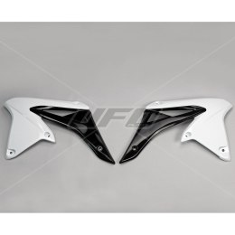 UFO OSŁONY CHŁODNICY SUZUKI RMZ 250 '10-'18 KOLOR BIAŁY CZARNY - WYPRZEDAŻ