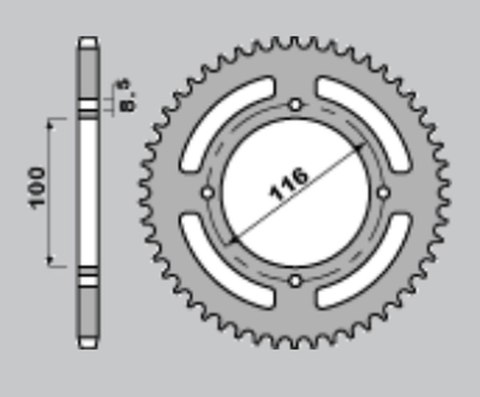 GROSSKOPF WYPRZEDAŻ ZĘBATKA TYLNA ALUMINIOWA KOLOR ZIELONY 467 52 KAWASAKI KX 80 '98-'00, KX 85 '01-'20, KX 100 '00-'21 (JTR461.