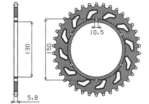 SUNSTAR ZĘBATKA TYLNA 236 48 HONDA NX 650 '88-'90, FMX 650 '05-'08, XR 600 88-90, YAMAHA XJ6 600 '09-'13 (JTR245/3.48)* (ŁAŃC. 5 SUNSTAR ZĘBATKA TYLNA 236 48 HONDA NX 650 '88-'90, FMX 650 '05-'08, XR 600 88-90, YAMAHA XJ6 600 '09-'13 (JTR245/3.48)* (ŁAŃC. 5