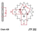JT ZĘBATKA PRZEDNIA 261 16 HONDA MBX/MTX 50 (26116JT) (ŁAŃC. 420)