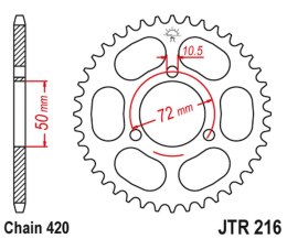 JT ZĘBATKA TYLNA 251 47 HONDA NSR 50/75 '89-'93 (25147JT) (ŁAŃC. 420)