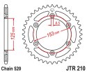 JT ZĘBATKA TYLNA 289 53 ALUMINIOWA RACELITE HONDA CR/CRF '83-'25 (28953JTA) (ŁAŃC. 520) KOLOR CZERWONY