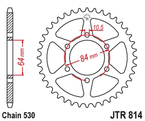 JT ZĘBATKA TYLNA 814 50 SUZUKI GS 550 '77-80 (81450JT) (ŁAŃC. 530)