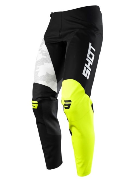 SHOT RACING WYPRZEDAŻ SPODNIE MOTO CONTACT CAMO NEON KOLOR CZARNY/BIAŁY/ŻÓŁTY ROZMIAR 30 SHOT RACING WYPRZEDAŻ SPODNIE MOTO CONTACT CAMO NEON KOLOR CZARNY/BIAŁY/ŻÓŁTY ROZMIAR 30