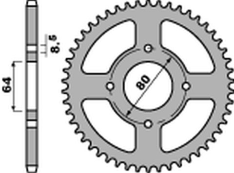 PBR ZĘBATKA TYLNA 834 35 F YAMAHA TTR 90 '00-'05, TTR 110 '11-'21 (JTR834.35) (ŁAŃC. 420) (STD.) PBR ZĘBATKA TYLNA 834 35 F YAMAHA TTR 90 '00-'05, TTR 110 '11-'21 (JTR834.35) (ŁAŃC. 420) (STD.)