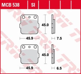 TRW ZF KLOCKI HAMULCOWE KH084 SINTER STREET HONDA ATC 250R '82-'84, ATC 350X '85-, SUZUKI RM 125 '88, TYŁ HONDA TRX 500 '12-, PR