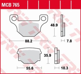 TRW ZF KLOCKI HAMULCOWE KH093 ORGANIC APRILIA RX 125 '08-'13, DERBI SENDA/TERRA/GPR 125 '08-'16, GAS GAS EC 250/300 '12-'16, RIJ