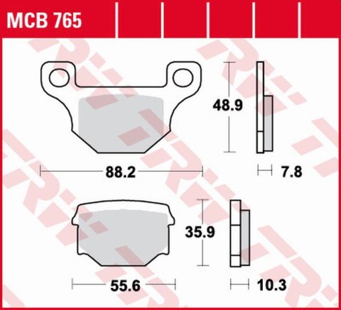 TRW ZF KLOCKI HAMULCOWE KH093 ORGANIC APRILIA RX 125 '08-'13, DERBI SENDA/TERRA/GPR 125 '08-'16, GAS GAS EC 250/300 '12-'16, RIJ TRW ZF KLOCKI HAMULCOWE KH093 ORGANIC APRILIA RX 125 '08-'13, DERBI SENDA/TERRA/GPR 125 '08-'16, GAS GAS EC 250/300 '12-'16, RIJ