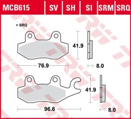 TRW ZF KLOCKI HAMULCOWE KH165 SINTER TRACK CAGIVA CANYON 900 '97-'00, ELEPHANT 900 '90-'93, NAVIGATOR 1000 '00-'05, KAWASAKI EX 