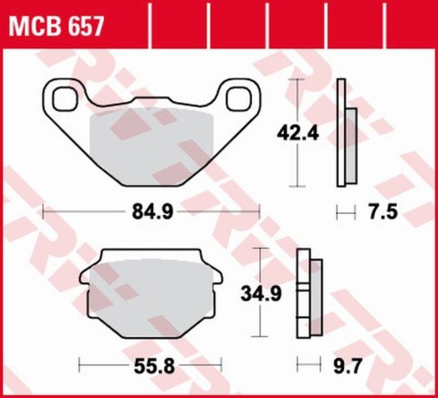 TRW ZF KLOCKI HAMULCOWE KH173 ORGANIC APRILIA SX 125 '08-'14, GILERA EGALET 50 '95-'99, MUZ BAGHIRA/MASTIFF 660 '97-'07, SUPERMO TRW ZF KLOCKI HAMULCOWE KH173 ORGANIC APRILIA SX 125 '08-'14, GILERA EGALET 50 '95-'99, MUZ BAGHIRA/MASTIFF 660 '97-'07, SUPERMO