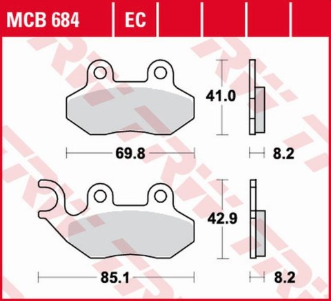 TRW ZF KLOCKI HAMULCOWE KH264 ORGANIC PEUGEOT TWEET 50/125 '10-, CITY STAR/TWEET 125 '10-, TWEET 150 '15-, SYM ALLO/CROX 50 '11- TRW ZF KLOCKI HAMULCOWE KH264 ORGANIC PEUGEOT TWEET 50/125 '10-, CITY STAR/TWEET 125 '10-, TWEET 150 '15-, SYM ALLO/CROX 50 '11-