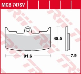 TRW ZF KLOCKI HAMULCOWE KH345 SINTER STREET BUELL XB-9R FIREBOLT '02-'07, XB-9S/SX LIGHTNING '03-'10, XB-12S/R/X/TT FIREBOLT/LIG