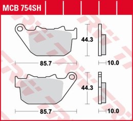 TRW ZF KLOCKI HAMULCOWE KH387 SINTER STREET HARLEY-DAVIDSON 883 XL-C/L/N/R ROADSTER/SPORTSTER '03-'15, 1200 XL-C/L/R/X SPORTSTER