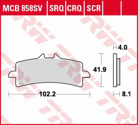 TRW ZF KLOCKI HAMULCOWE KH447 SINTER CARBON APRILIA RSV4, V4 TUONO '15-, BMW HP4 1000 '12-'16, DUCATI DIAVEL 1200 '11-18, HONDA TRW ZF KLOCKI HAMULCOWE KH447 SINTER CARBON APRILIA RSV4, V4 TUONO '15-, BMW HP4 1000 '12-'16, DUCATI DIAVEL 1200 '11-18, HONDA
