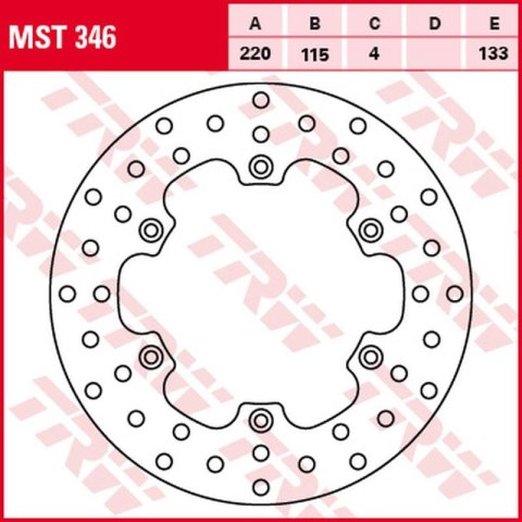 TRW ZF TARCZA HAMULCOWA TYŁ YAMAHA DT 125R '91-'06, DT 125X '05-'06, TDR 125 '93-'96, WR 125 '01-'07, YZ 125 '85-'96, TT-R 250 ' TRW ZF TARCZA HAMULCOWA TYŁ YAMAHA DT 125R '91-'06, DT 125X '05-'06, TDR 125 '93-'96, WR 125 '01-'07, YZ 125 '85-'96, TT-R 250 '
