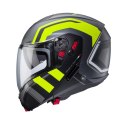 CABERG KASK SZCZĘKOWY FLIP-UP MODEL HORUS X ROAD KOLOR SZARY MAT/CZARNY/ŻÓŁTY FLUO ROZMIAR S (PINLOCK W ZESTAWIE)