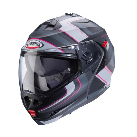 CABERG PROMOCJA KASK SZCZĘKOWY FLIP-UP MODEL DUKE X KOLOR CZARNY MAT/SZARY/SREBRNY/FUKSJA (INTENSYWNY ODCIEŃ RÓŻOWEGO) ROZMIAR M CABERG PROMOCJA KASK SZCZĘKOWY FLIP-UP MODEL DUKE X KOLOR CZARNY MAT/SZARY/SREBRNY/FUKSJA (INTENSYWNY ODCIEŃ RÓŻOWEGO) ROZMIAR M