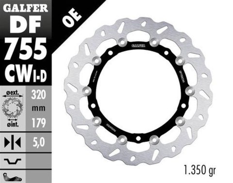 GALFER TARCZA HAMULCOWA PRZÓD BMW S 1000R/RR/XR '09-'22 (LEWA) (WAVE FLOATING) (320X179X5MM) GALFER TARCZA HAMULCOWA PRZÓD BMW S 1000R/RR/XR '09-'22 (LEWA) (WAVE FLOATING) (320X179X5MM)