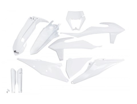 UFO KOMPLET PLASTIKÓW (FULL KIT) Z OSŁONAMI TELESKOPÓW (AMORTYZATORÓW) KTM EXC 125 '20-'21, EXC 250 / 300 TPI '20-'23, EXC-F 250 UFO KOMPLET PLASTIKÓW (FULL KIT) Z OSŁONAMI TELESKOPÓW (AMORTYZATORÓW) KTM EXC 125 '20-'21, EXC 250 / 300 TPI '20-'23, EXC-F 250