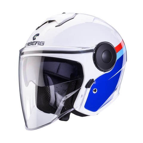 CABERG KASK OTWARTY JET Z BLENDĄ MODEL SOHO ZEPHYR KOLOR BIAŁY/NIEBIESKI/CZERWONY ROZMIAR S CABERG KASK OTWARTY JET Z BLENDĄ MODEL SOHO ZEPHYR KOLOR BIAŁY/NIEBIESKI/CZERWONY ROZMIAR S