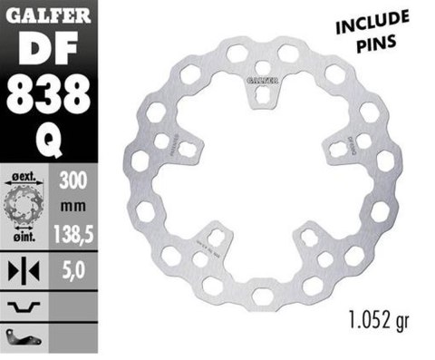 GALFER TARCZA HAMULCOWA PRZÓD HARLEY-DAVIDSON (300X138X5) (CUBIQ) GALFER TARCZA HAMULCOWA PRZÓD HARLEY-DAVIDSON (300X138X5) (CUBIQ)