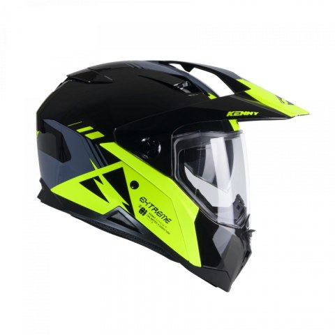 KENNY RACING KASK DUAL ADVENTURE MODEL EXTREME GRAPHIC NEON YELLOW KOLOR CZARNY/SZARY/ŻÓŁTY ROZMIAR L (59 - 60 CM) KENNY RACING KASK DUAL ADVENTURE MODEL EXTREME GRAPHIC NEON YELLOW KOLOR CZARNY/SZARY/ŻÓŁTY ROZMIAR L (59 - 60 CM)