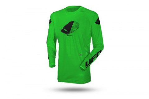 UFO 2024/09 KOSZULKA RADIAL DZIECIĘCA / JUNIOR / KID CROSS KOLOR ZIELONY FLUO ROZMIAR XS - KOLEKCJA 2025