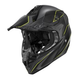 KAPPA KASK KV49 EVO CHASER CROSS KOLOR CZARNY SZARY ŻÓŁTY FLUO MATT ROZMIAR 54 / XS ( HOMOLOGACJA ECE 22R06 )