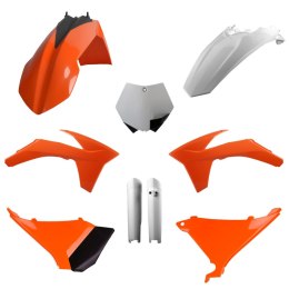 POLISPORT KOMPLET PLASTIKÓW (FULL KIT) KTM SX '11; XC/XC-F '11 W ZESTAWIE OSŁONY AMORTYZATORÓW (8398500002) KOLOR POMARAŃCZOWY O