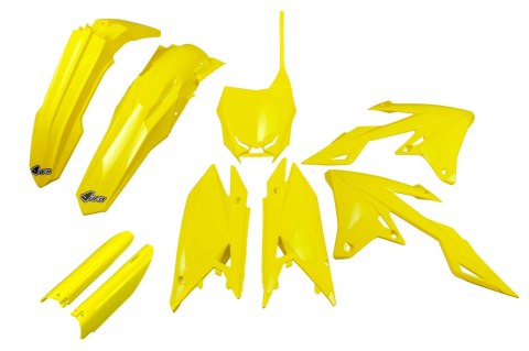 UFO KOMPLET PLASTIKÓW (FULL KIT) Z OSŁONAMI TELESKOPÓW (AMORTYZATORÓW) SUZUKI RMZ 250 '19-'25, RMZ 450 '18-'25 KOLOR ŻÓLTY UFO KOMPLET PLASTIKÓW (FULL KIT) Z OSŁONAMI TELESKOPÓW (AMORTYZATORÓW) SUZUKI RMZ 250 '19-'25, RMZ 450 '18-'25 KOLOR ŻÓLTY