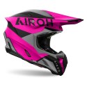 AIROH PROMOCJA KASK CROSS / ENDURO / ATV / QUAD TWIST 3 KING PINK KOLOR CZARNY/SZARY/RÓŻOWY MAT ROZMIAR M