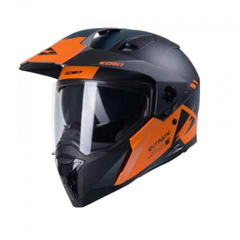 KENNY RACING KASK DUAL ADVENTURE MODEL EXTREME GRAPHIC ORANGE/PETROL MATT KOLOR CZARNY/POMARAŃCZOWY ROZMIAR XL (61 - 62 CM) KENNY RACING KASK DUAL ADVENTURE MODEL EXTREME GRAPHIC ORANGE/PETROL MATT KOLOR CZARNY/POMARAŃCZOWY ROZMIAR XL (61 - 62 CM)