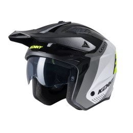 KENNY RACING KASK OTWARTY JET MODEL MILES GRAPHIC BLACK/NEON YELLOW KOLOR BIAŁY/SZARY/CZARNY/ŻÓŁTY FLUO ROZMIAR XL ( 61 - 62 CM 