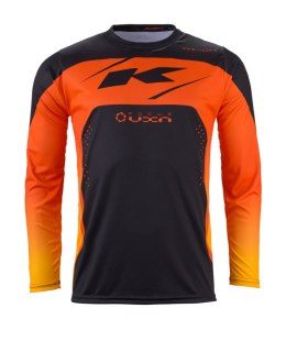 KENNY RACING KOSZULKA CROSS/ENDURO MODEL TRACK KID/JUNIOR NEON GREY/ORANGE KOLOR CZARNY/SZARY/POMARAŃCZOWY ROZMIAR XS
