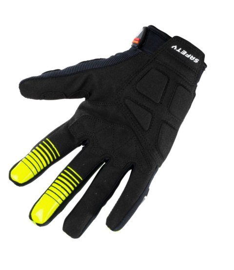 KENNY RACING RĘKAWICE CROSS/ENDURO MODEL SAFETY BLACK/RED/ORANGE KOLOR CZARNY/CZERWONY/ŻÓŁTY FLUO ROZMIAR M KENNY RACING RĘKAWICE CROSS/ENDURO MODEL SAFETY BLACK/RED/ORANGE KOLOR CZARNY/CZERWONY/ŻÓŁTY FLUO ROZMIAR M