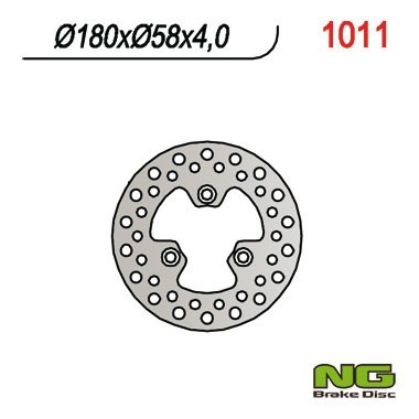 NG TARCZA HAMULCOWA PRZÓD/TYŁ KYMCO SKUTERY 50/125/150/300, QUAD 250/300 (180X58X4) 3 OTWORY ŚR.10,5 NG TARCZA HAMULCOWA PRZÓD/TYŁ KYMCO SKUTERY 50/125/150/300, QUAD 250/300 (180X58X4) 3 OTWORY ŚR.10,5