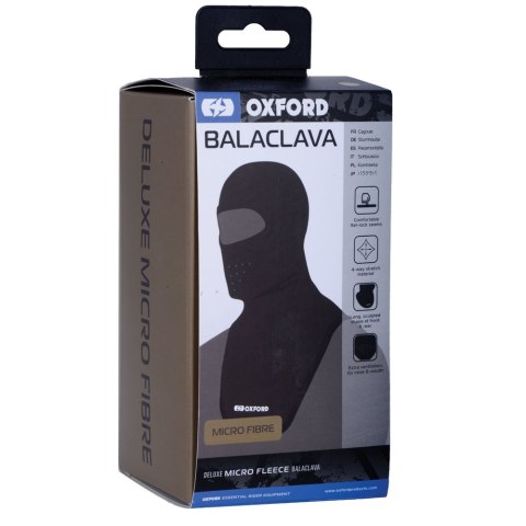 OXFORD KOMINIARKA Z MIKRO FIBRY Z DUŻYM OTWOREM NA OCZY DELUXE BALACLAVA MICRO FIBER KOLOR CZARNY ROZMIAR UNIWERSALNY OXFORD KOMINIARKA Z MIKRO FIBRY Z DUŻYM OTWOREM NA OCZY DELUXE BALACLAVA MICRO FIBER KOLOR CZARNY ROZMIAR UNIWERSALNY