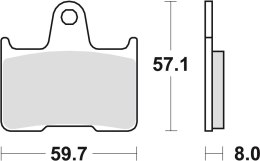 TRW ZF KLOCKI HAMULCOWE KH254 SINTER STREET VT 750 10-15 CB 1300 98-02 CB 1300 X4 97-99, KAWASAKI ZX7RR 96-99, TYŁ (PROMOCJA)