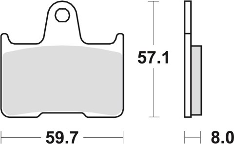 TRW ZF KLOCKI HAMULCOWE KH254 SINTER STREET VT 750 10-15 CB 1300 98-02 CB 1300 X4 97-99, KAWASAKI ZX7RR 96-99, TYŁ (PROMOCJA)