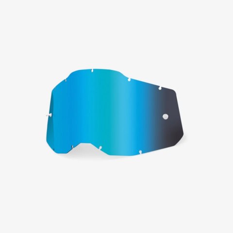 100 PROCENT AC2/ST2 YOUTH REPLACEMENT LENS - MIRROR BLUE - SZYBA/SZYBKA DO GOGLI POJEDYNCZA ACCURI 2/ STRATA 2 YOUTH DZIECIĘCE K
