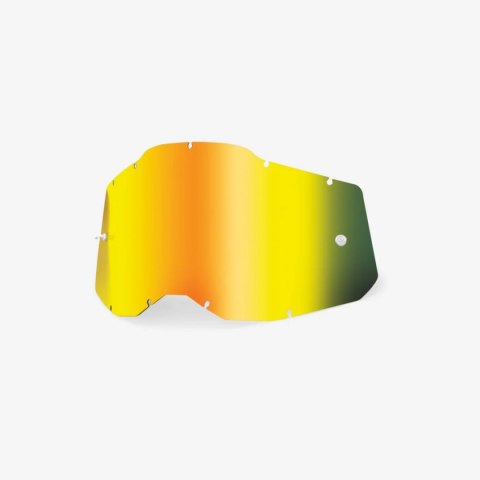 100 PROCENT AC2/ST2 YOUTH REPLACEMENT LENS - MIRROR GOLD - SZYBA/SZYBKA DO GOGLI POJEDYNCZA ACCURI 2/STRATA 2 YOUTH DZIECIĘCE KO